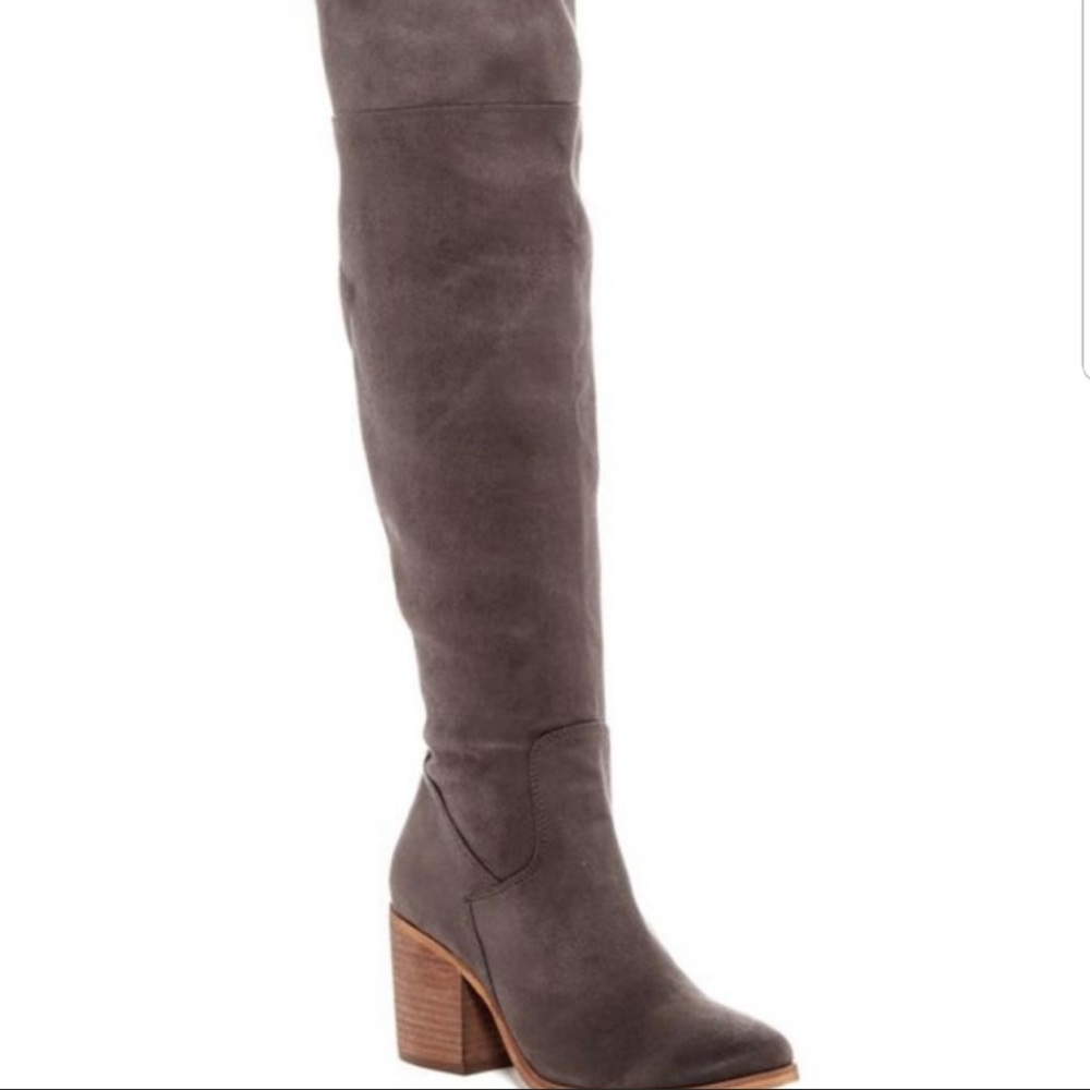 Abound – Stacey Over-the-Knee Boot - Gray/Taupe Suede
